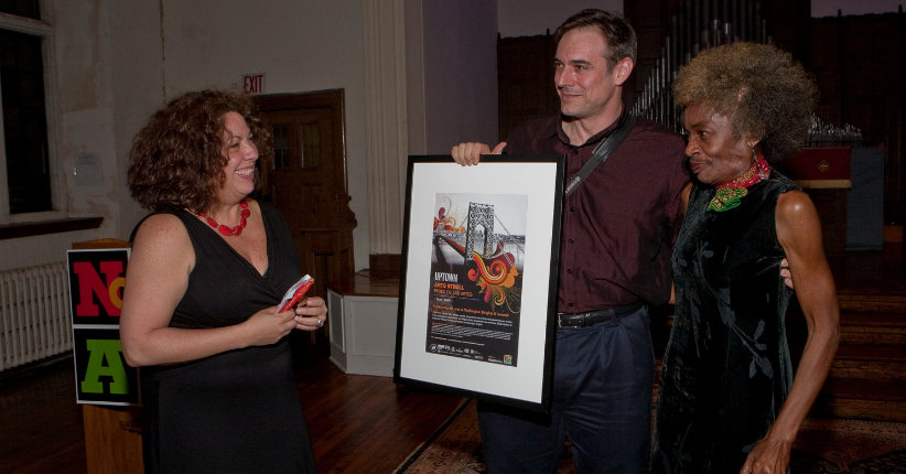 2009 Uptown Arts Stroll opening with Marjorie Eliot, Mike Fitelson & Sandra García Betancourt